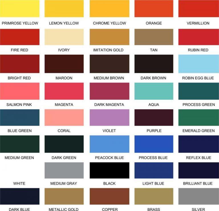 Paint Stock Colors - Wholesale Sign Manufacturer SEO