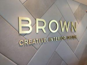 Metal and acrylic laminated letters- Brushed Gold Laminate - Wholesale Sign Manufacturer - Elite Letters & Logos