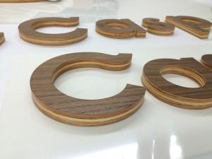 Metal and acrylic laminated letters- Formica Wood Letters - Wholesale Sign Manufacturer - Elite Letters & Logos