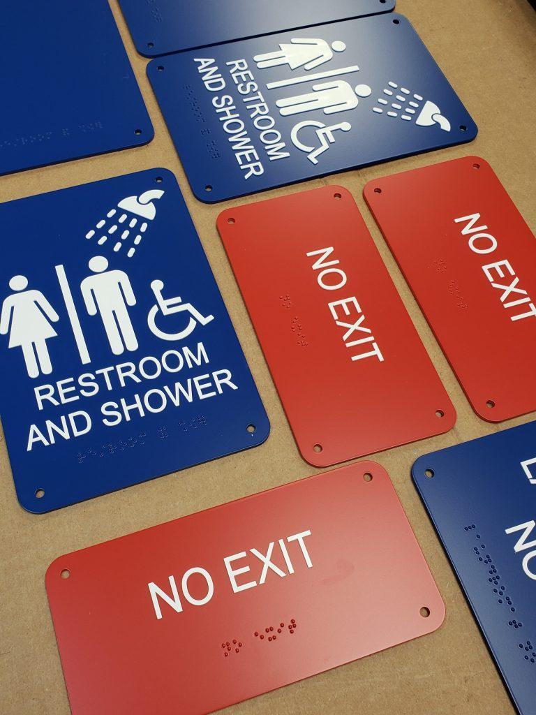 Wholesale Tactile & Braille Signs (back painted) by Elite Letters & Logos - Wholesale Sign Manufacturer